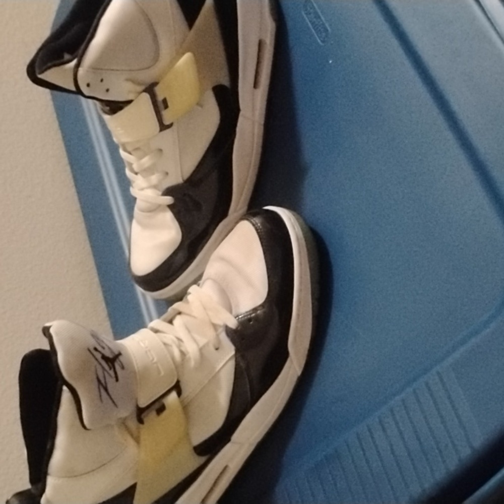 White and Black Air Jordan Flight